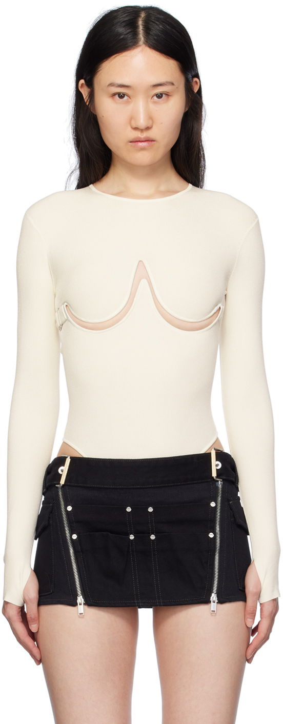 Body Dion Lee Double Underwire Bodysuit Bijela | A7791PS24