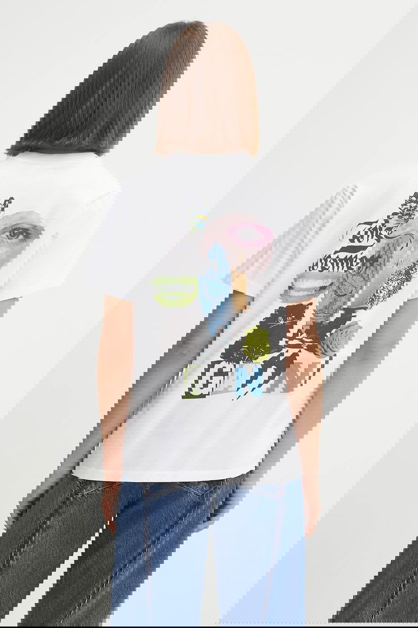 Majica kratkih rukava GANNI GANNI Basic Jersey Collage Relaxed T-Shirt Bijela | T4157, 0