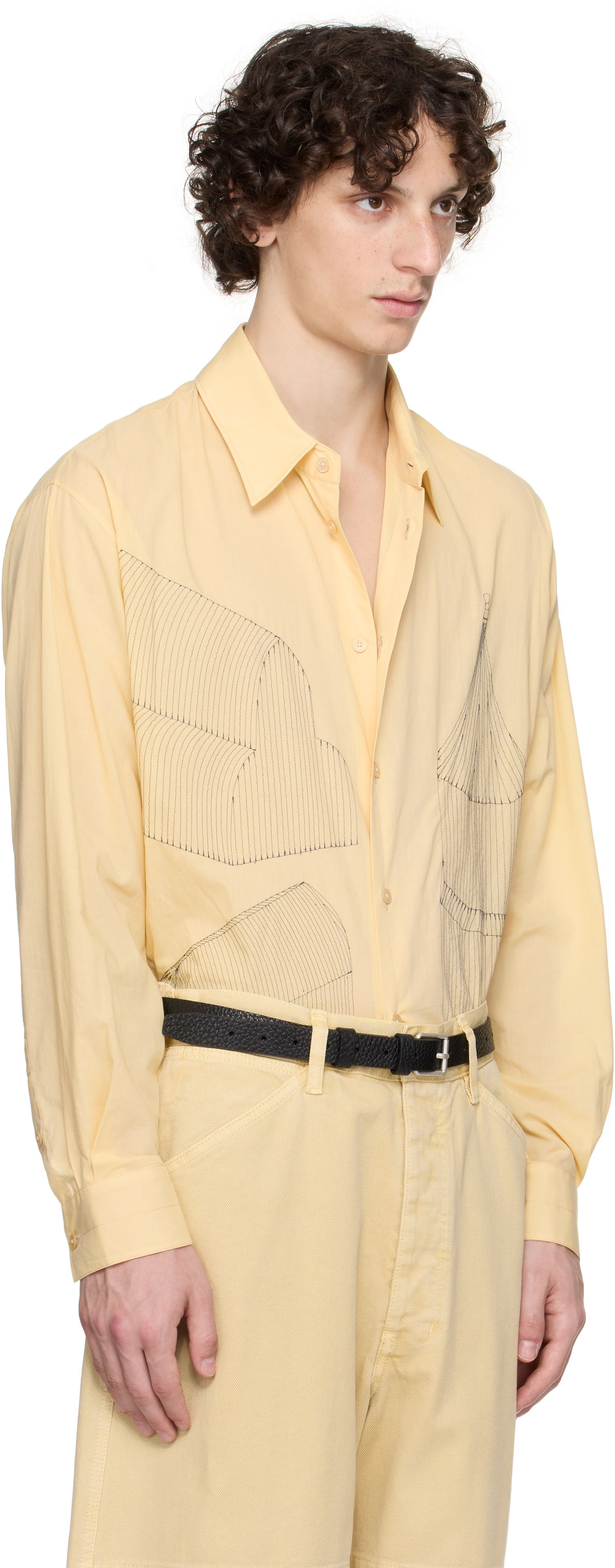 Košulja LEMAIRE Lemaire Philippe Weisbecker Relaxed Shirt Žuta | SH1164 LF1389, 1