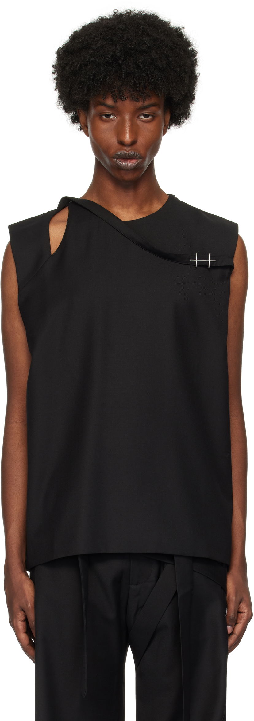 Majica bez rukava HELIOT EMIL Aegis Tailored Tank Top Crna | AW24_M_04_047_BLK01