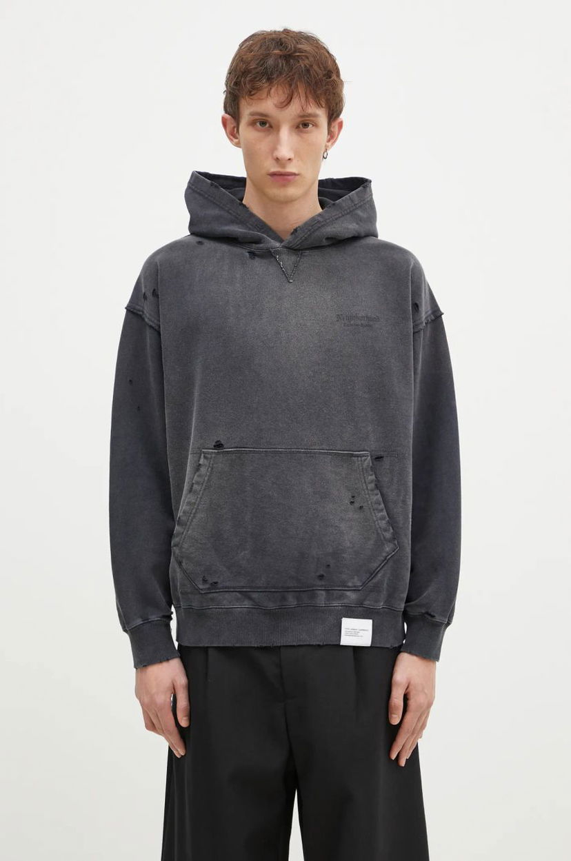Dukserice Neighborhood NEIGHBORHOOD Distressed Hoodie Siva | 242OKNH.CSM02