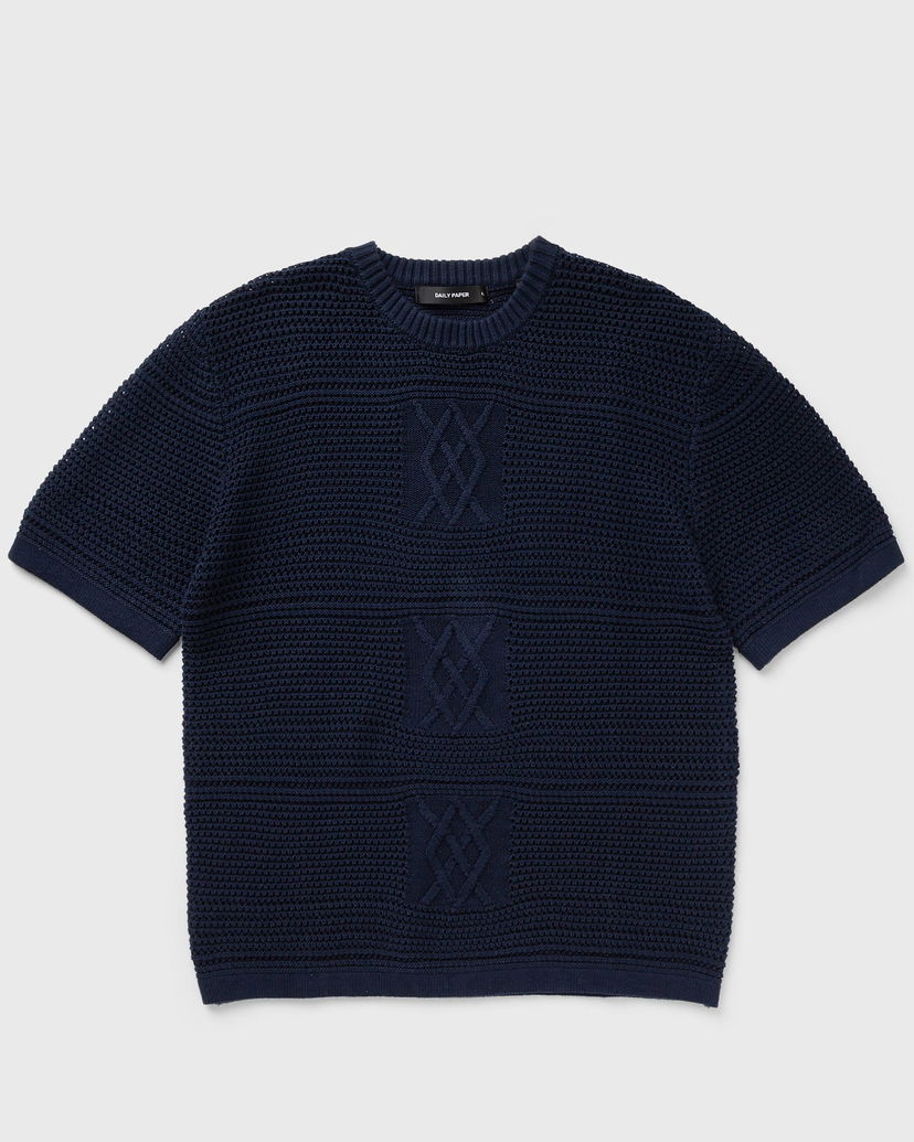 Majica kratkih rukava DAILY PAPER Crochet Knitted T-Shirt Tamnoplava | 2511133