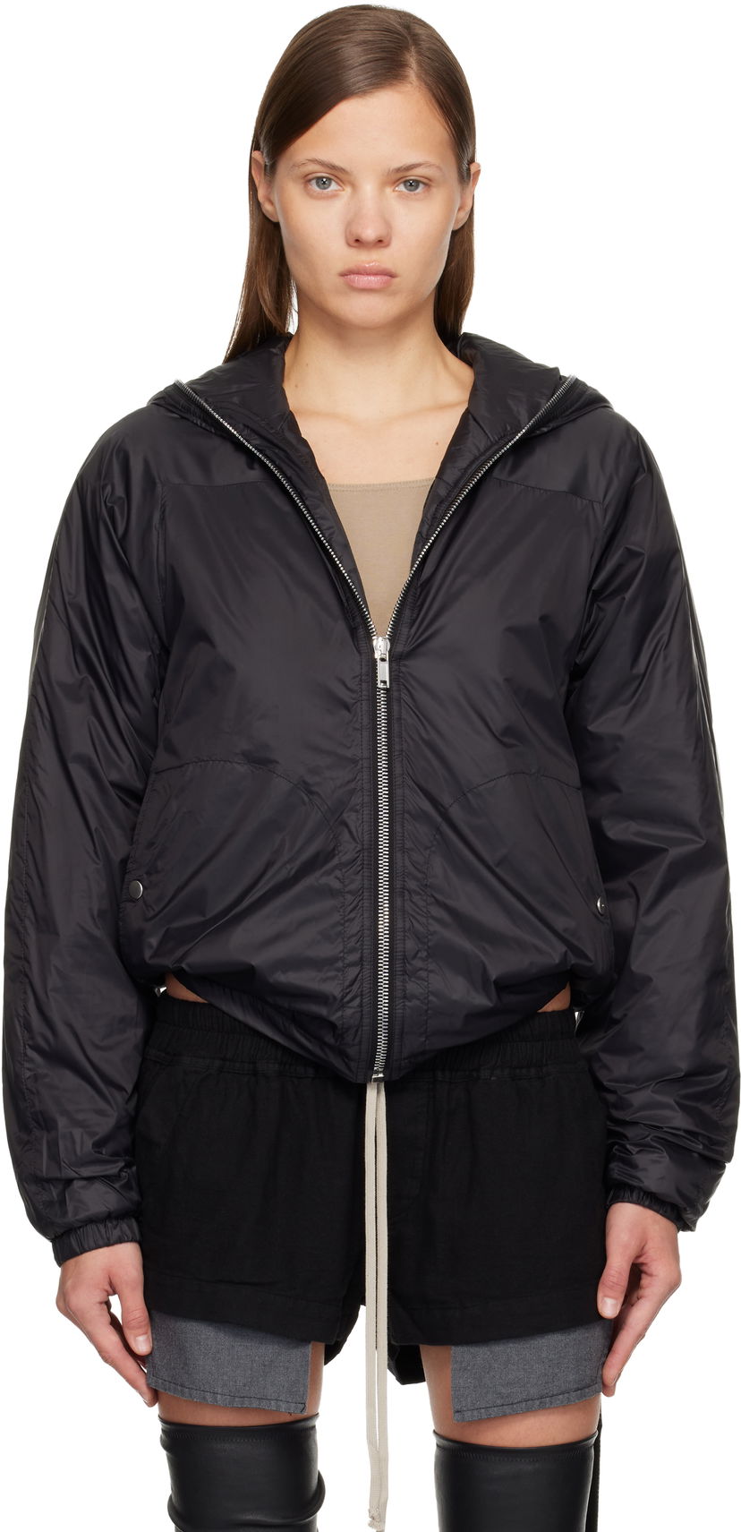 Vjetrovka Rick Owens DRKSHDW Concordians Sealed Windbreaker Jacket Crna | DS02E7720 NP