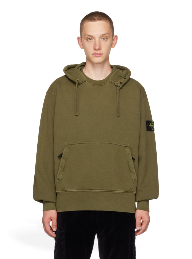 Dukserice Stone Island Garment-Dyed Hoodie Zelena | 791566455