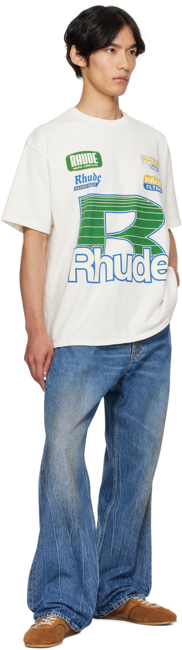 Majica kratkih rukava Rhude Rhude Roadway Racing T-Shirt Bijela | RHPF25TT11012, 3