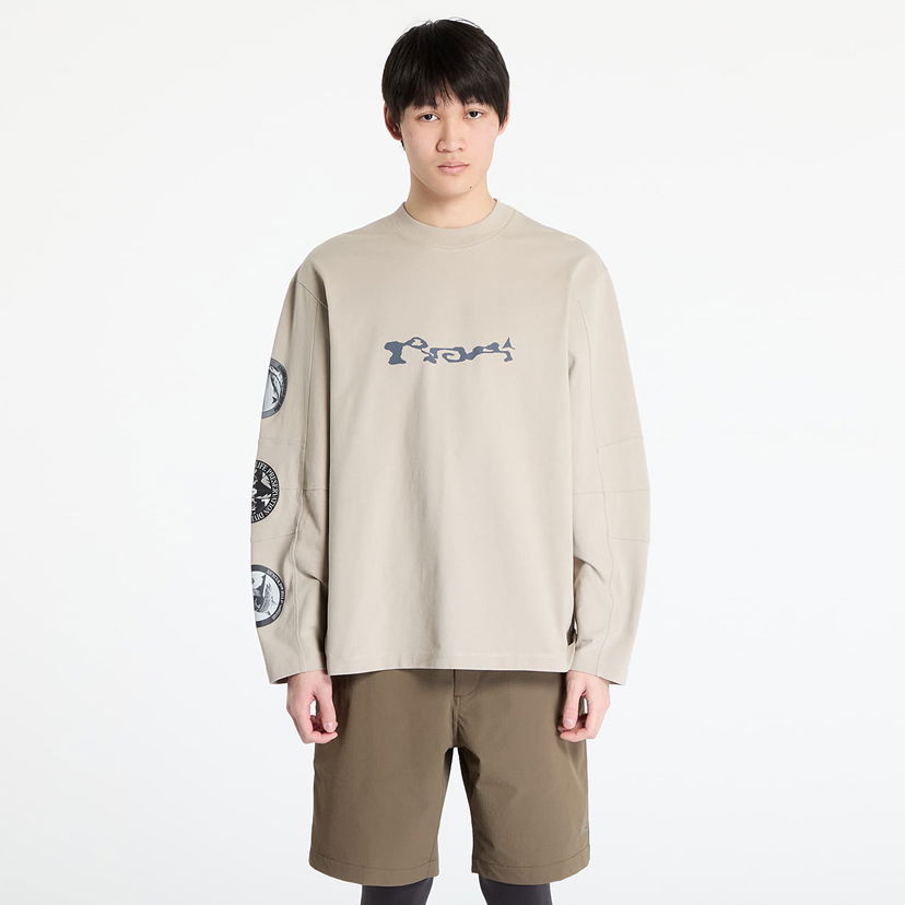 Džemper ROA ROA Division Long Sleeve T-Shirt Bež | RBMW0434JY39 GRY0004