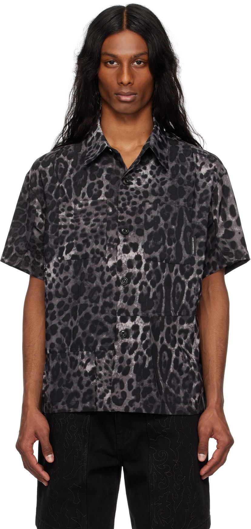 Košulja Andersson Bell Andersson Bell Leopard Print Shirt Crna | atb1277m