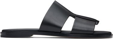 Tenisice i cipele BOSS BOSS Buffed Leather Sandals Crna | 50539243, 0