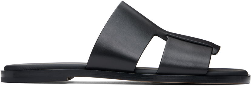 Tenisice i cipele BOSS BOSS Buffed Leather Sandals Crna | 50539243