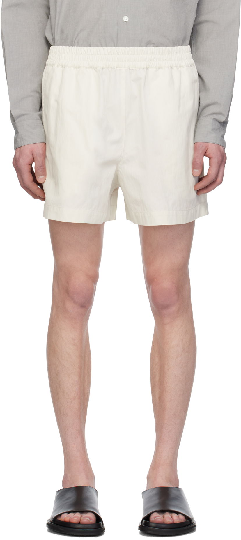 Kratke hlače Studio Nicholson Studio Nicholson Elio Relaxed Fit Shorts Bijela | ELIO SNM - 1275