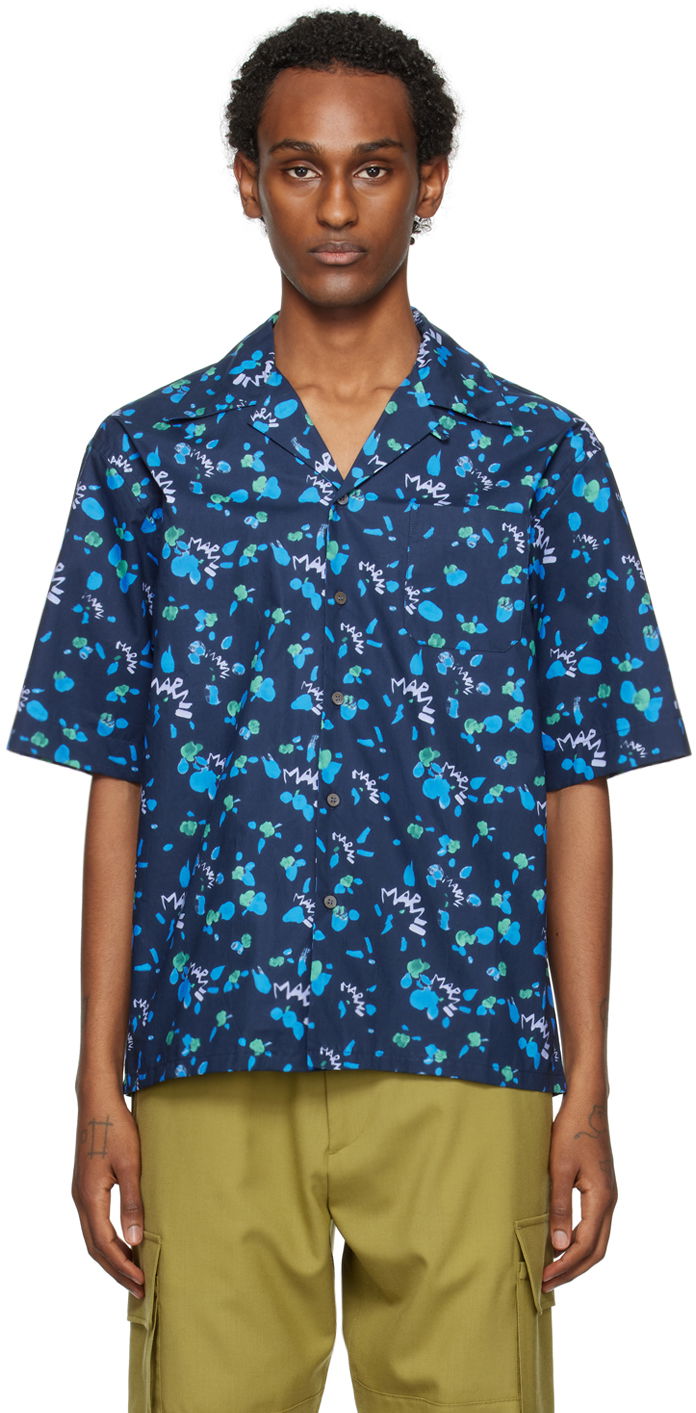 Košulja Marni Graphic Shirt Plava | CUMU0213A6 UTC328
