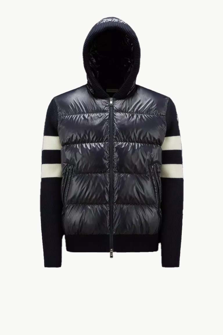 Džemper Moncler Padded Wool Cardigan Tamnoplava | I20919B00017M1131742