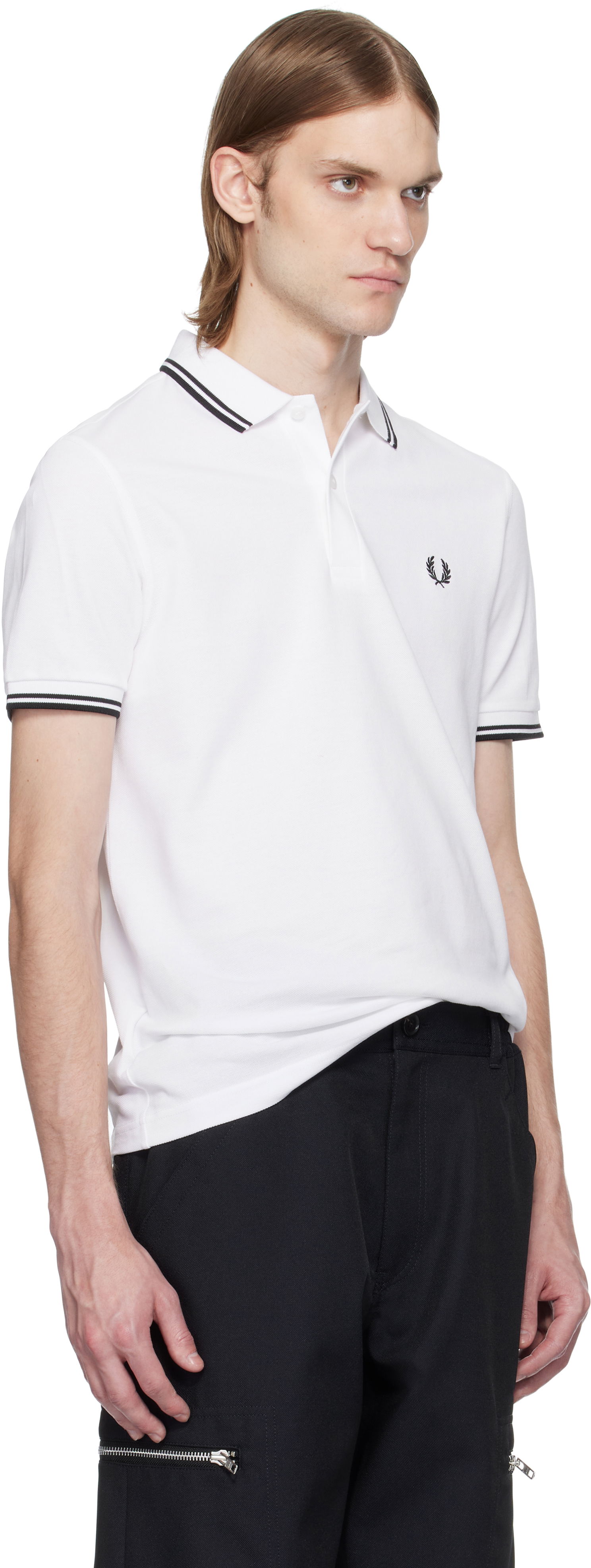 Polo majica Comme des Garçons Comme des Garçons Shirt Fred Perry Edition 'Strong Will' Polo Bijela | FO-T502-051, 1