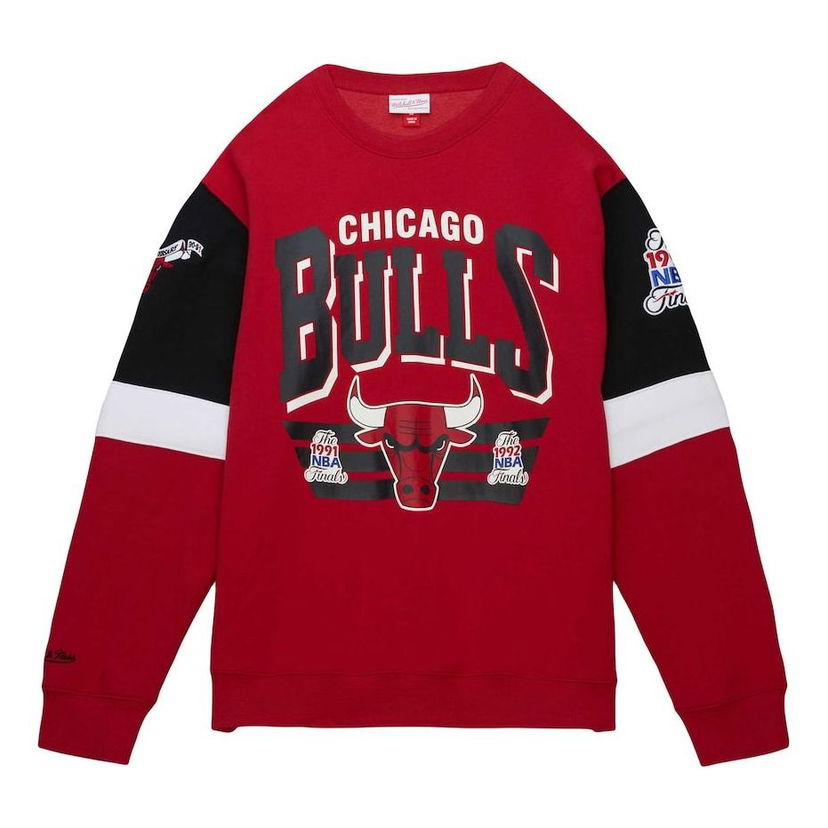 Džemper Mitchell & Ness Mitchell & Ness NBA Chicago Bulls Crew Sweatshirt Crvena | FCPO3400-CBUYYPPPSCAR