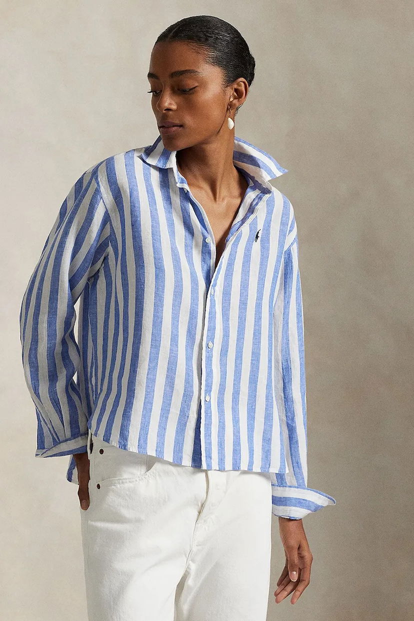 Košulja Polo by Ralph Lauren Polo Ralph Lauren Relaxed Fit Linen Shirt Plava | 211935130
