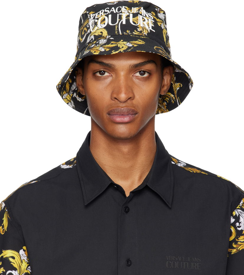Šešir Versace Versace Jeans Couture Fisherman Bucket Hat Crna | E78GAZK06_EZG364