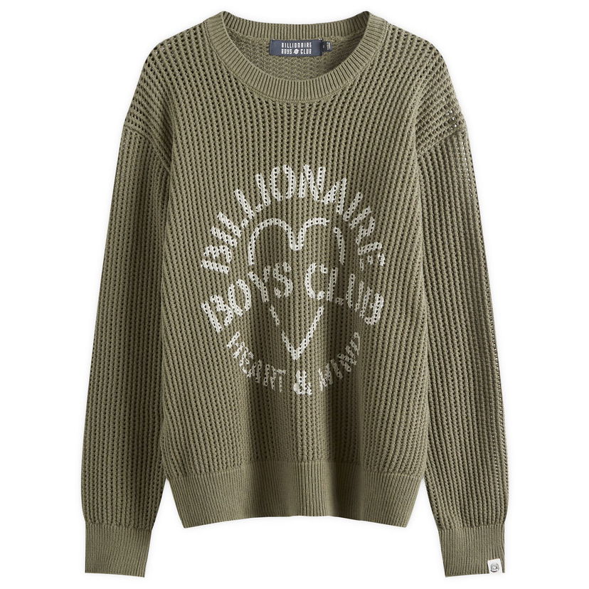 Džemper BILLIONAIRE BOYS CLUB Heart & Mind Stencil Zelena | B24224-GR