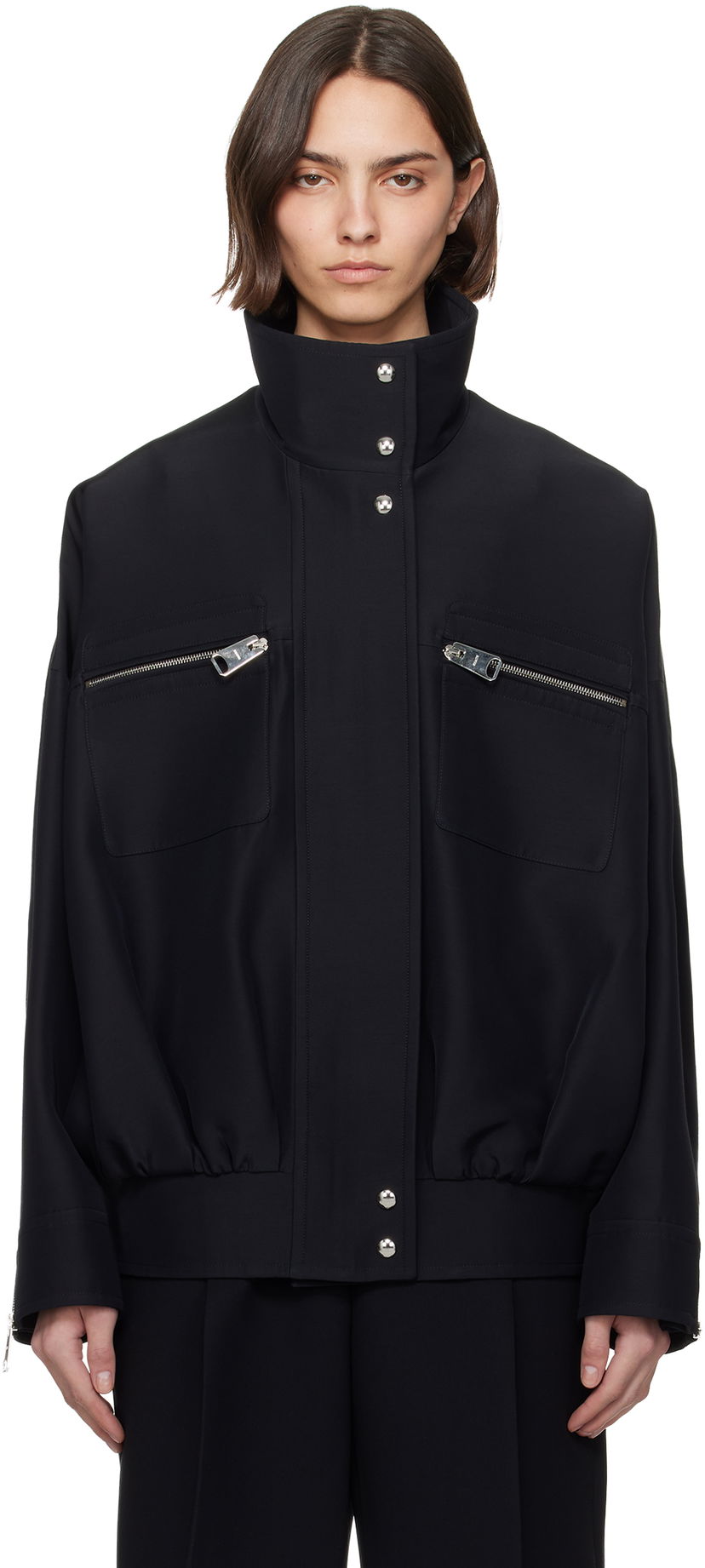 Jakna Khaite Khaite Ayman Bomber Jacket Crna | 6168576