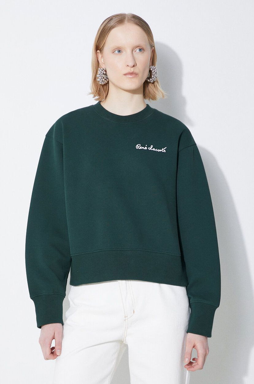 Dukserice Lacoste Crewneck Sweatshirt Zelena | SF7261