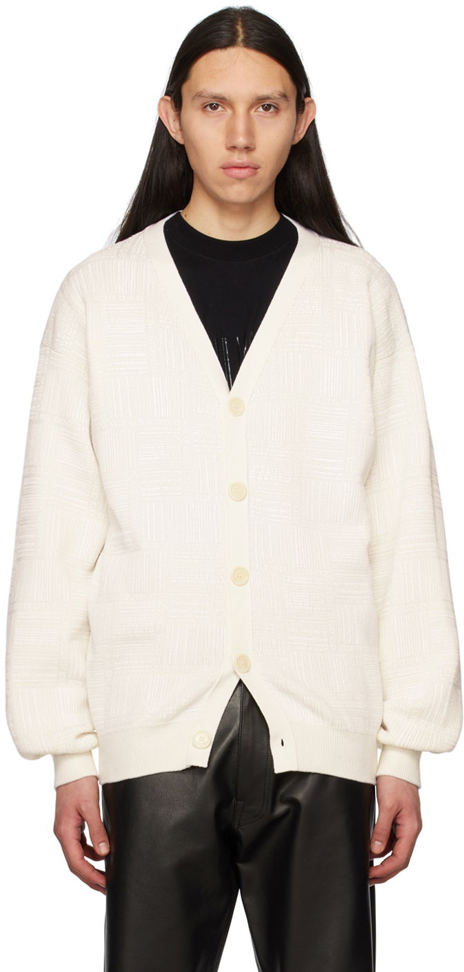 Džemper VETEMENTS Textured Knit Cardigan Bijela | VL16KN120W
