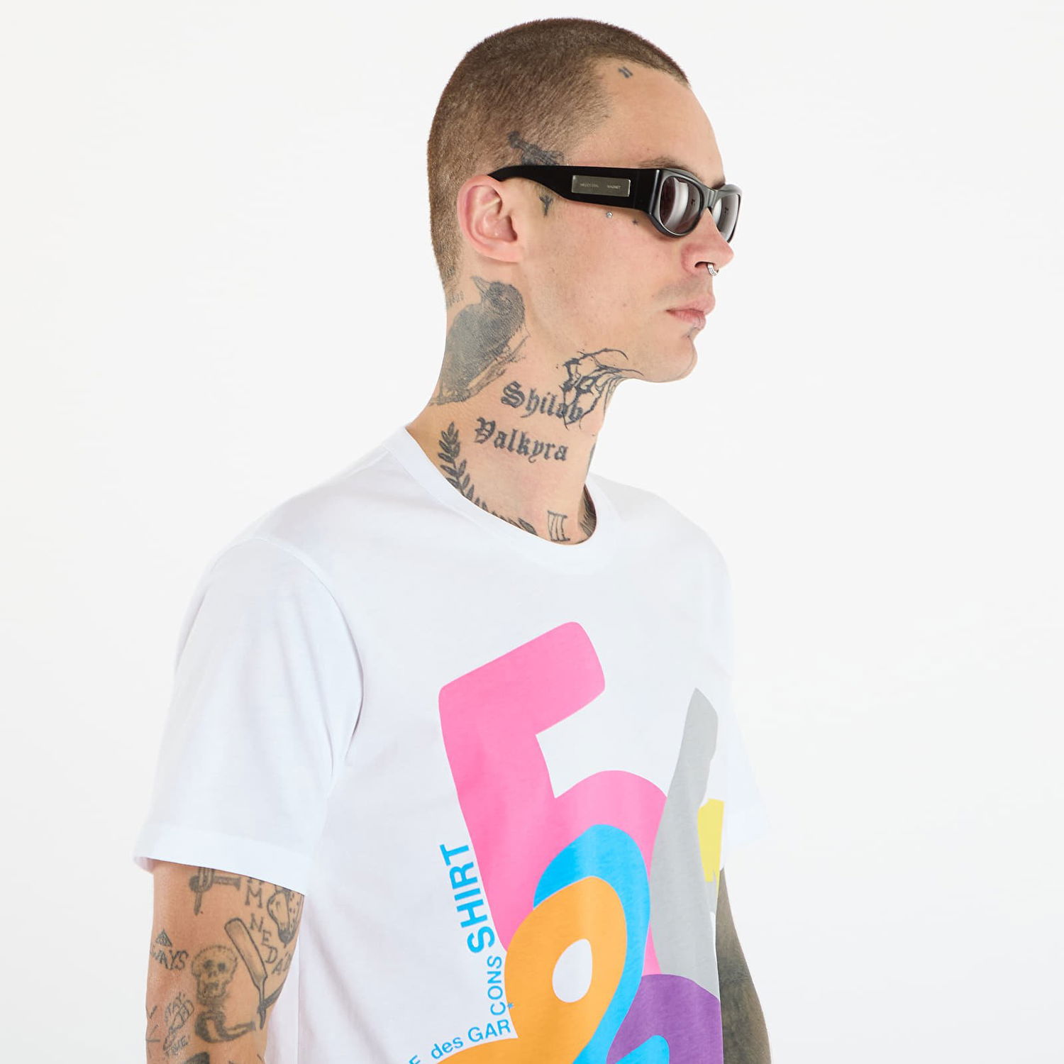 Majica kratkih rukava Comme des Garçons Comme des Garçons SHIRT T-Shirt With Graphic Print Bijela | FP-T001-W25 White, 1