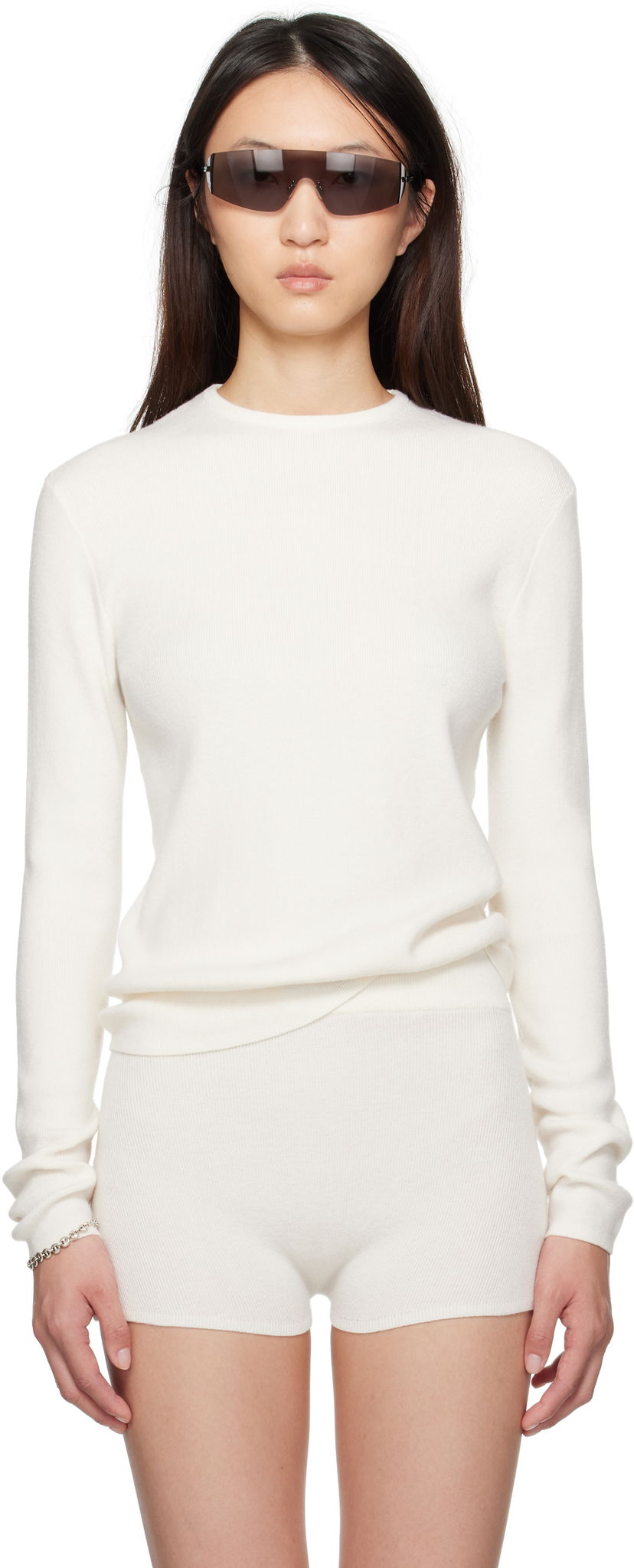 Majica kratkih rukava Fear of God Fear of God ESSENTIALS Soft Rib Long Sleeve T-Shirt Bijela | 192SP257804FW