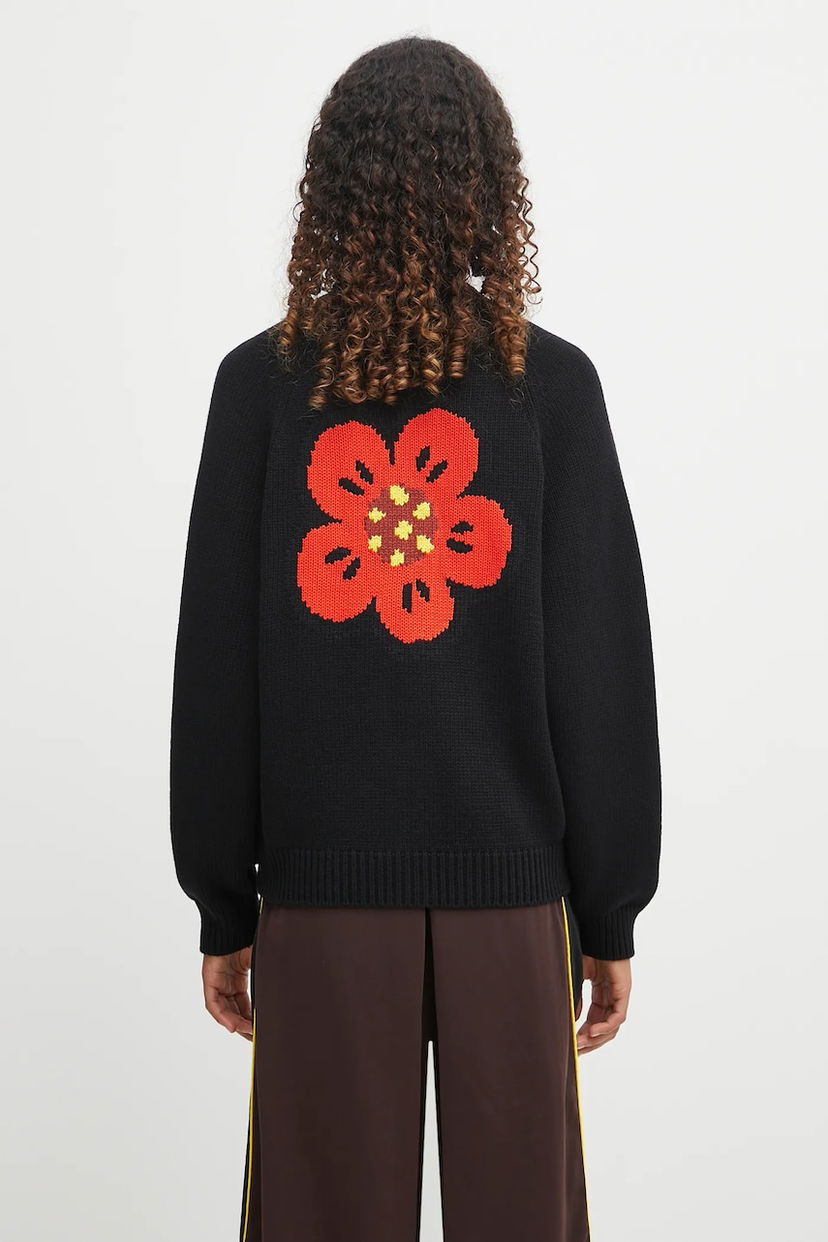 Džemper KENZO Kenzo Boke Flower Placed Cardigan Crna | FF62CA7063LA