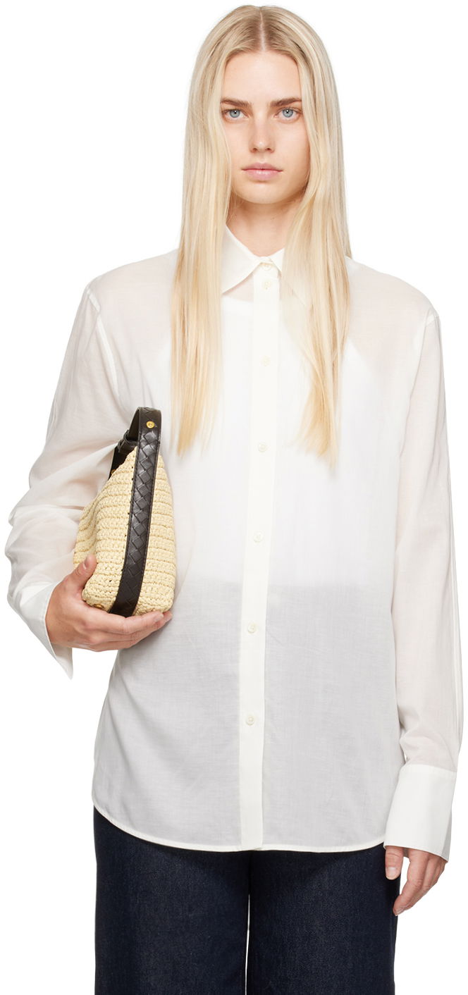 Košulja TOTEME Women's Droptail Shirt Bijela | 243-WRT2522-FB0238