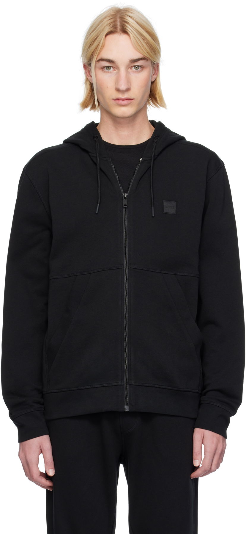 Dukserice BOSS Zip Up Hoodie Crna | 50508578