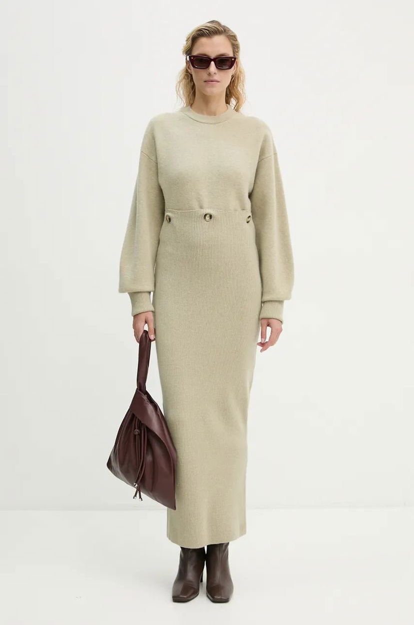 Suknja Nanushka Oversized Maxi Dress Zelena | NW24PFBS28772