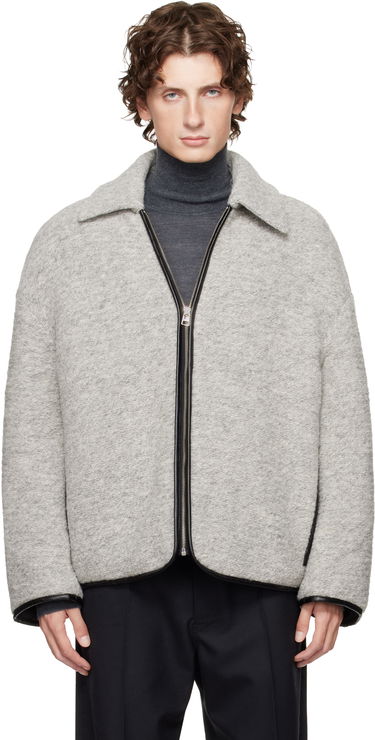 Jakna JW Anderson JW Anderson Contrast Trim Full-Zip Jacket Siva | JK0394-PG1820, 0