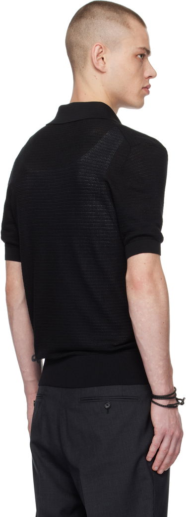 Polo majica Tom Ford TOM FORD Cotton Silk Polo Crna | KPS019-YMC026S25, 2