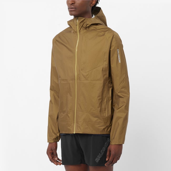 Jakna Salomon Bonatti Waterproof Jacket Smeđa | LC2686200