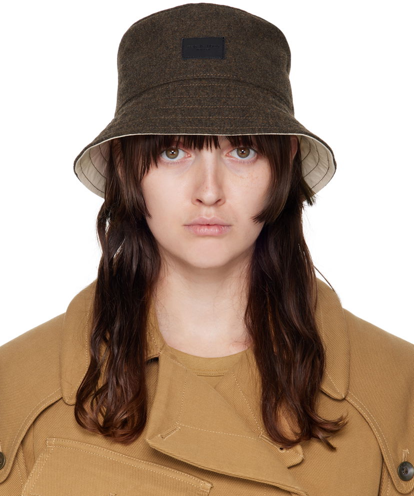 Šešir rag & bone Addison Beach Hat Smeđa | WJW22F1037QM37