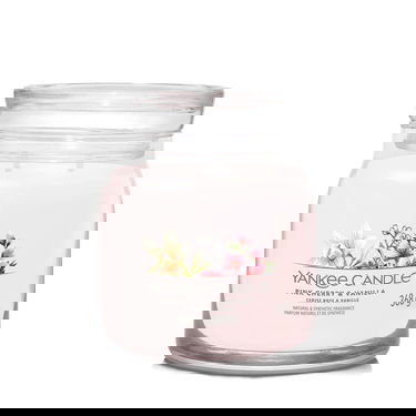 Svijeće Yankee Candle Signature Medium Jar Pink Cherry & Vanilla Natural & Synthetic Fragrance 2 Wicks 368g Ružičasta | 40494, 1