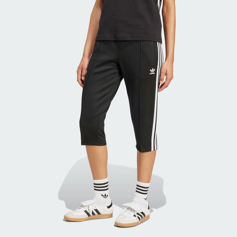 Hlače adidas Performance Adicolor 3-Stripes Capri Pants Crna | JV7520