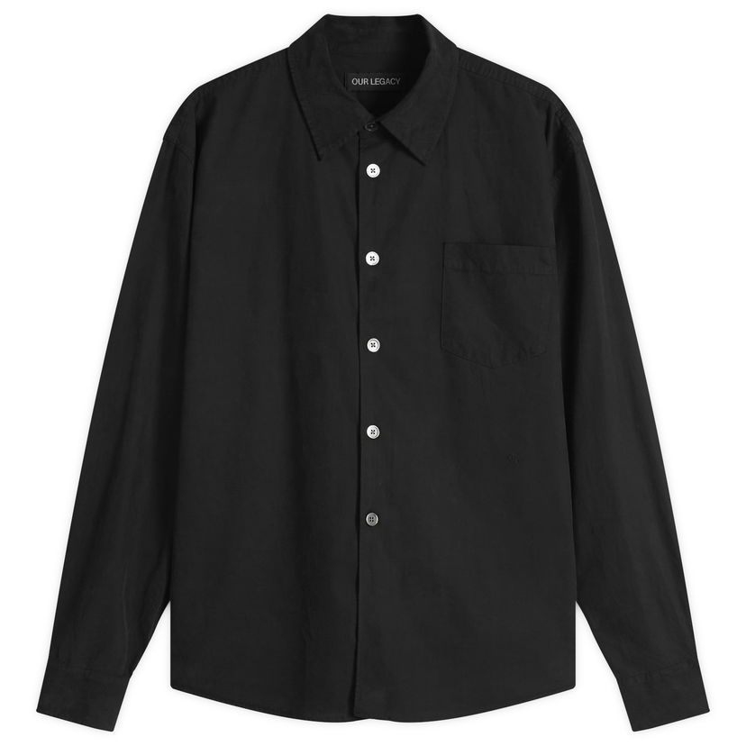 Košulja OUR LEGACY Our Legacy Beyond Casual Liquid Poplin Shirt, Size 46 Crna | M4252BBC