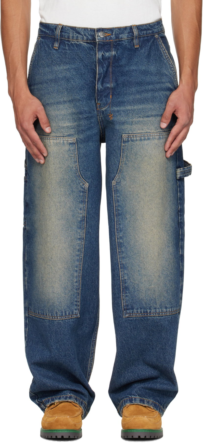 Jeans Ksubi Maxx Operator Rodeo Distressed Carpenter Loose Fit Jeans Plava | MFA25DJ034