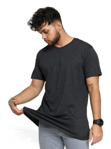Majica kratkih rukava Urban Classics Shaped Long Tee Siva | TB638-šede