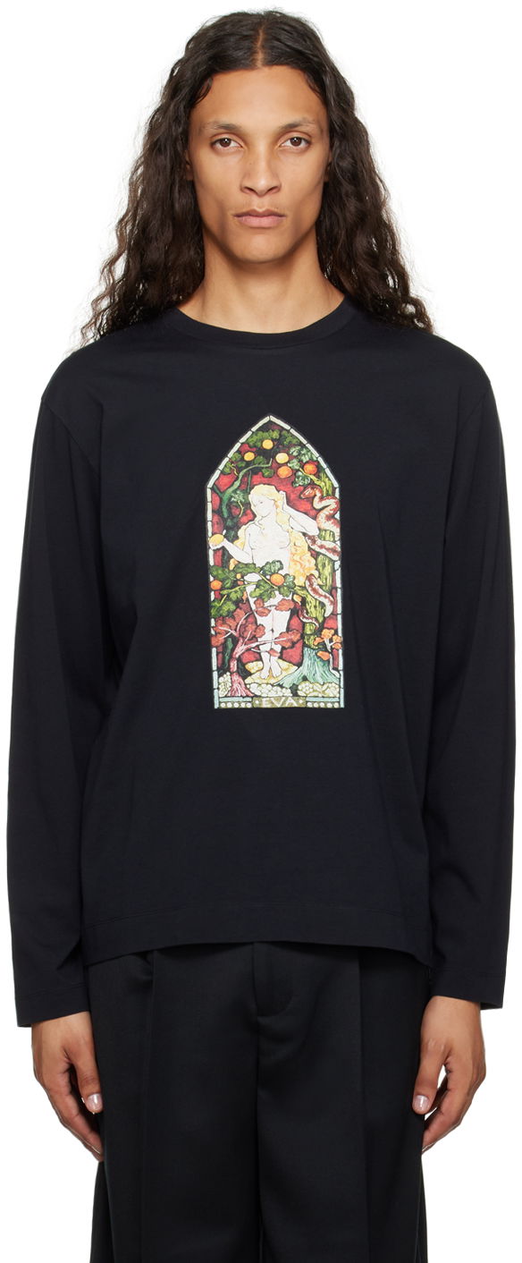 Majica kratkih rukava Simone Rocha Simone Rocha Stained Glass Woman Long Sleeve T-Shirt Crna | 5194P30-M 0569
