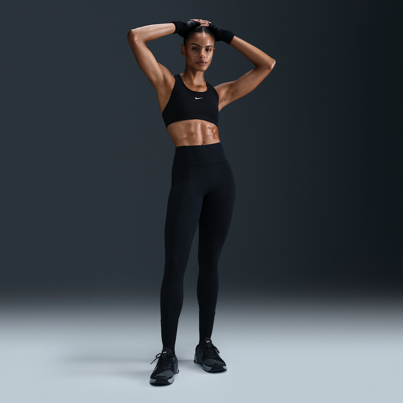 Tajice Nike Nike Universa High-Waisted Mid-Support Full-Length Leggings with Pockets Crna | HQ6810-010