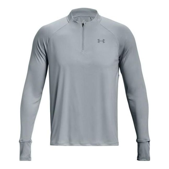 Džemper Under Armour Men's Iso-Chill Quarter Zip Long Sleeve Running Top Siva | 1377877-465
