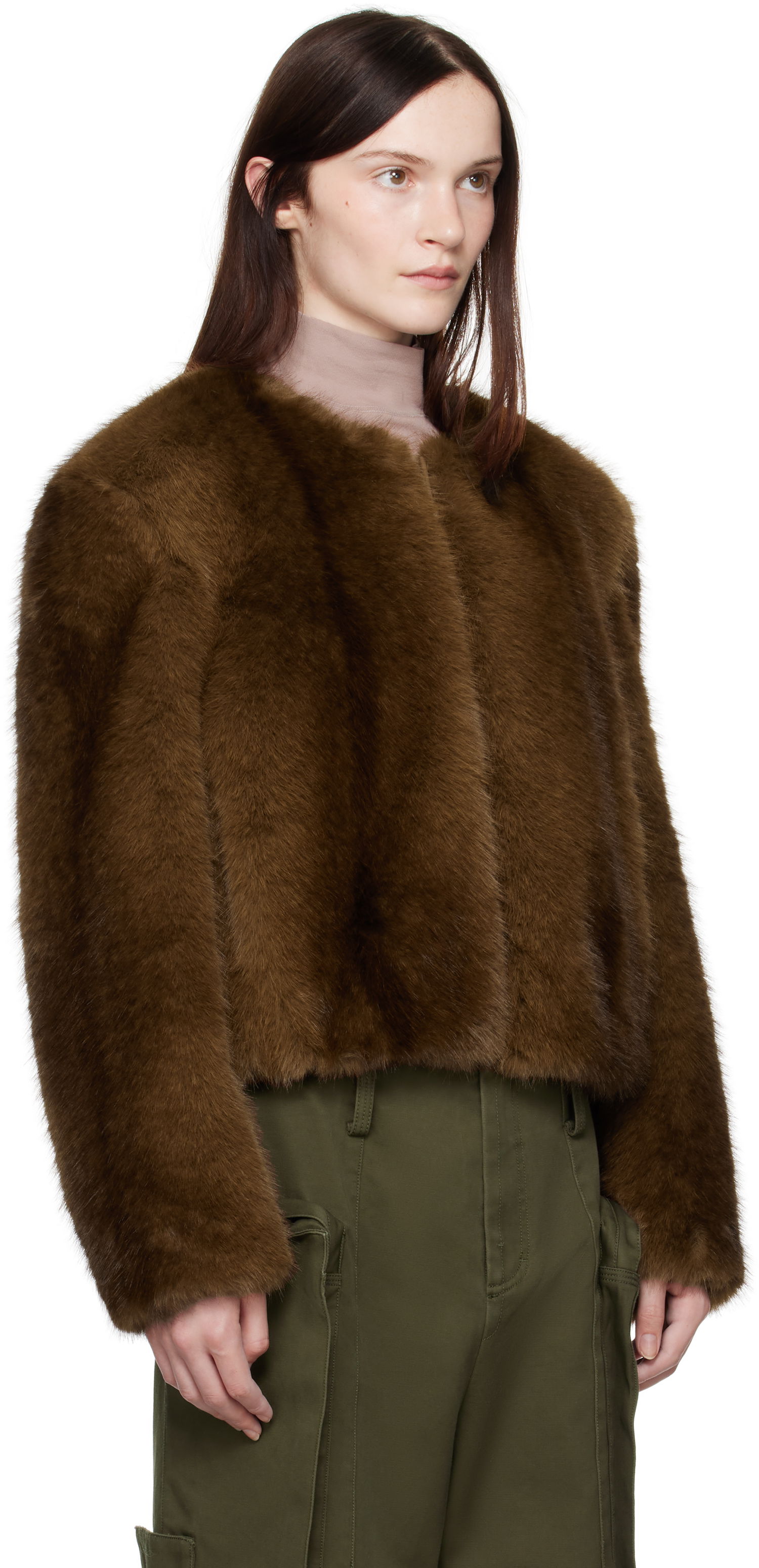 Jakna STAND STUDIO Faux-Fur Jacket Smeđa | 66411-9019, 1