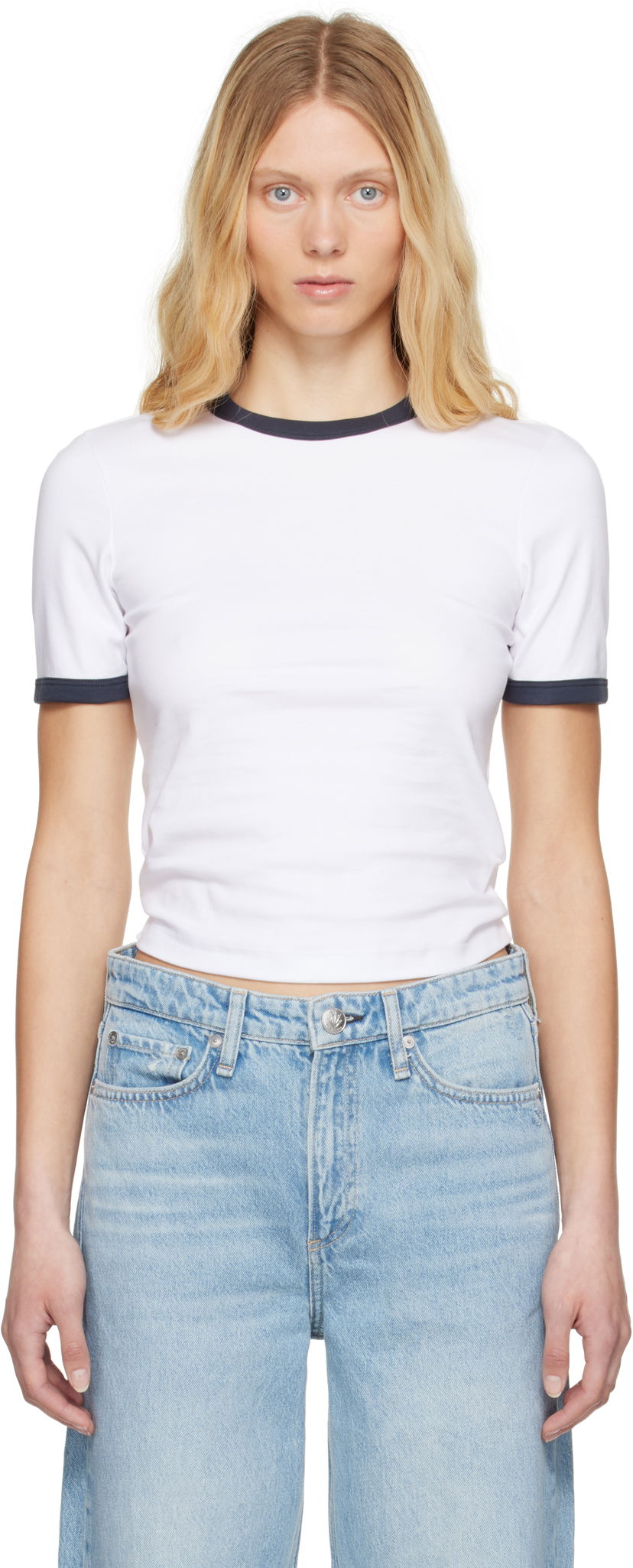 Majica kratkih rukava rag & bone Rag & Bone Mia Ringer T-Shirt Bijela | WCC25ST026W327