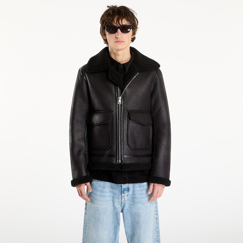 Bomber jakna A.P.C. Shearling Blouson Tommy Crna | PSALB-H02904 LZZ