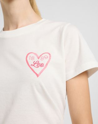 Majica kratkih rukava Lee Small Logo T-Shirt Size XS Bijela | 112363635