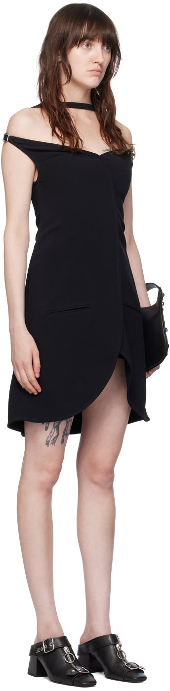 Haljina Courrèges Courrèges Ellipse Off-Shoulder Minidress Crna | 224CRO383VI0013, 1
