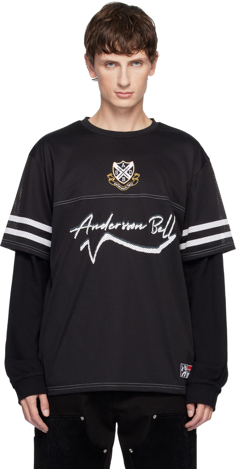 Dres Andersson Bell Football Layered Long Sleeve T-shirt Crna | atb1380m