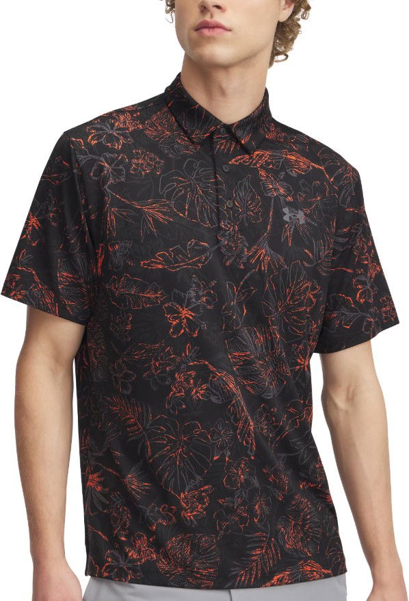 Polo majica Under Armour Under Armour Playoff 3.0 Printed Polo Shirt Crna | 1378677-013