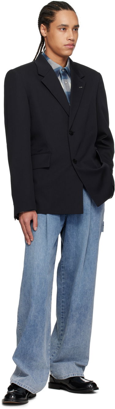 Jakna WOOYOUNGMI Wooyoungmi Single-Breasted Wool Blazer Crna | W251CJ01, 3
